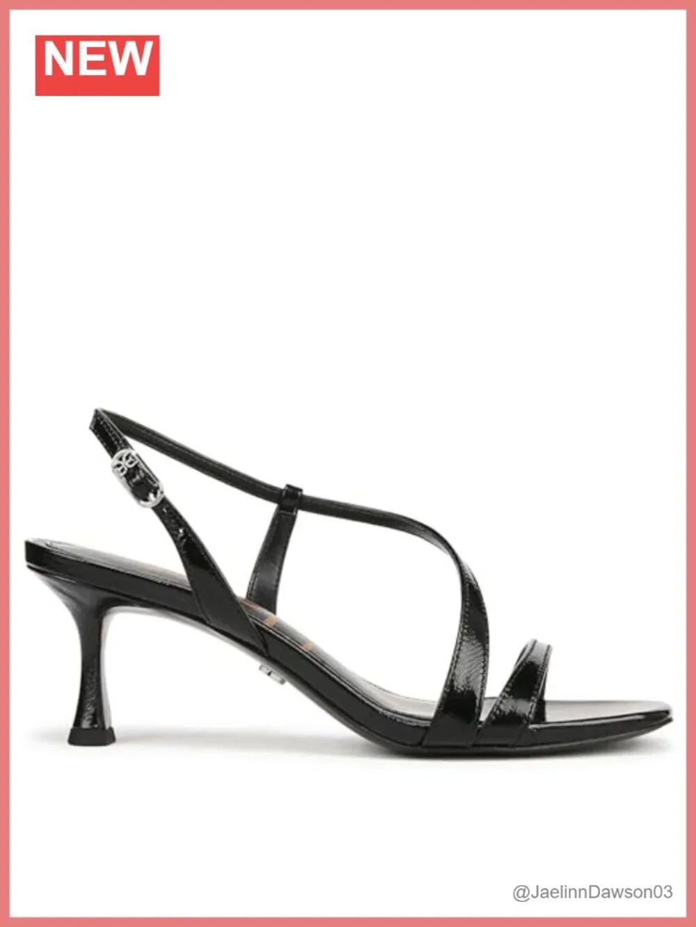Sam Edelman Prance Heeled Sandals Kitten Heel Leather Slingback Dress Shoes